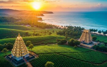Vibrant South Indian landscape poster