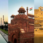 Golden Triangle tour map showing Delhi, Agra and Jaipur connected by road — India travel packages 2026