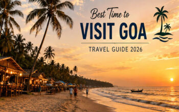 Best time to visit Goa — beach at sunset showing ideal winter travel weather