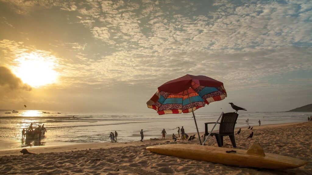 Best places to visit in Goa - Calangute Beach Goa, known as the Queen of Beaches