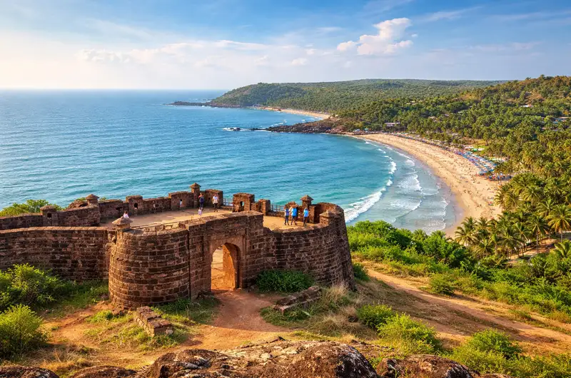Best places to visit in Goa - Chapora Fort Goa Vagator view