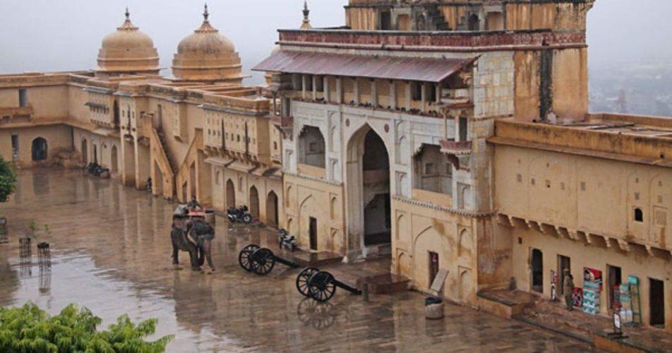 Amer Fort in Jaipur during the monsoon season