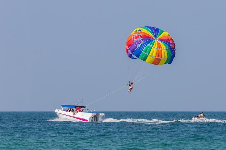 Things to do in Goa - Parasailing and water sports at a Goa beach