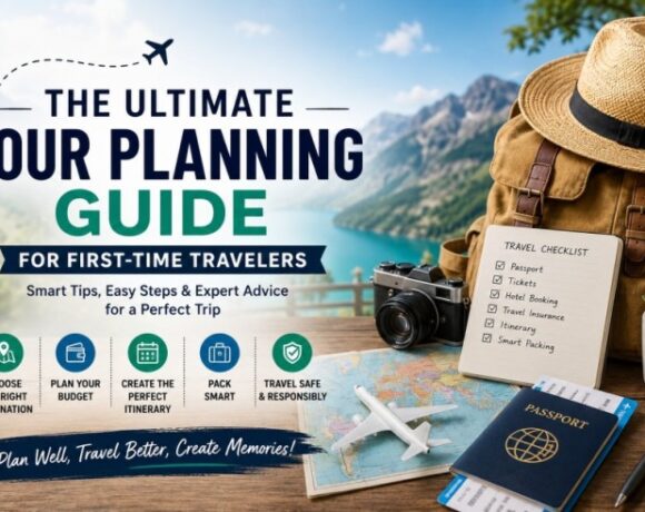 The ultimate tour planning guide for first-time travelers with travel essentials, itinerary, and vacation planning checklist.