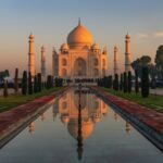 Taj Mahal at sunrise in Agra, Uttar Pradesh