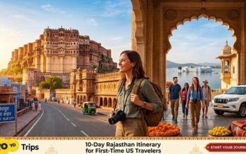 Map and heritage palace highlights of 10 day rajasthan itinerary for us travelers