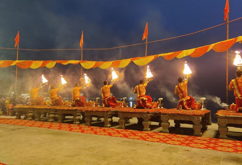 Ganga Aarti at Varanasi ghats during Dev Diwali